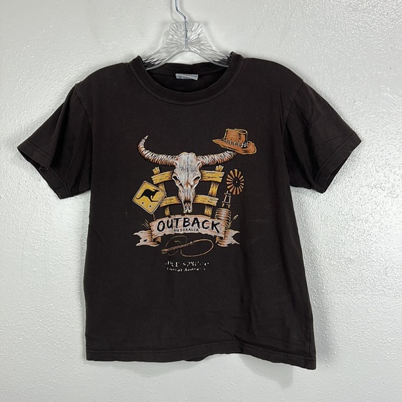Gooses T-Shirts Boys 14 Brown Outback Australia Graphic Short Sleeve Cas… - Picture 9 of 9